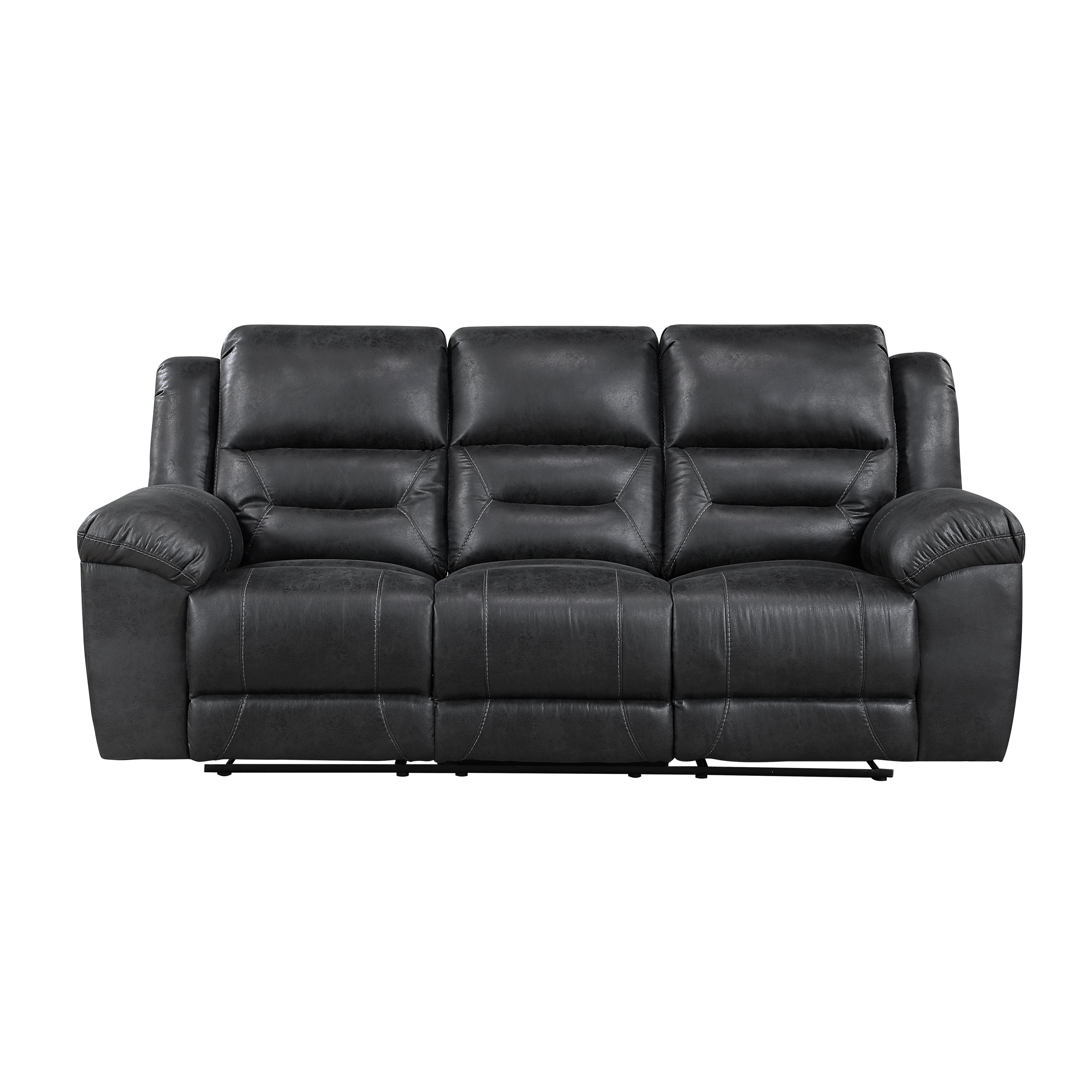 8538BK*2 2pc Set: Sofa, Love - 8538BK*2