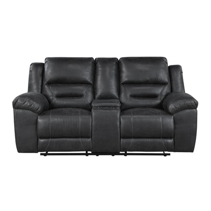 Hazen Black Reclining Living Room Set from Homelegance - Luna Furniture