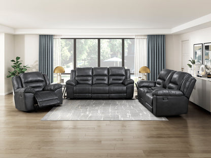 Hazen Black Reclining Living Room Set from Homelegance - Luna Furniture