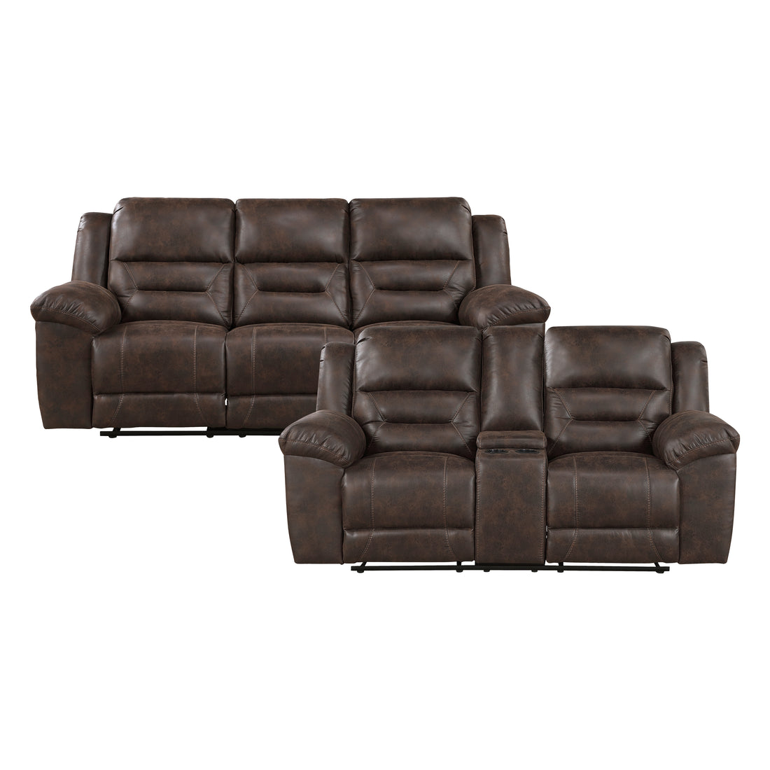 8538DB*2 2pc Set: Sofa, Love - 8538DB*2