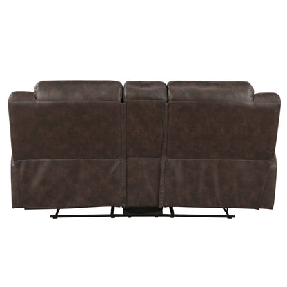 Hazen Dark Brown Reclining Living Room Set from Homelegance - Luna Furniture