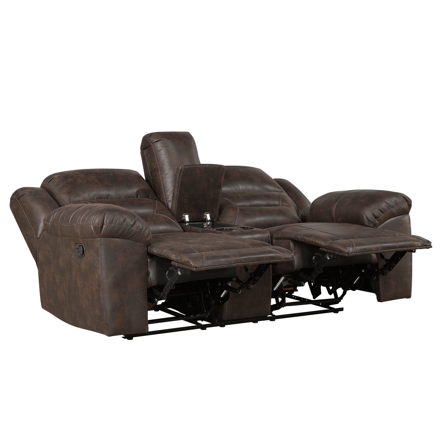 Hazen Dark Brown Reclining Living Room Set from Homelegance - Luna Furniture
