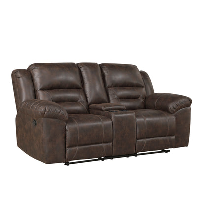 8538DB-2 Double Reclining Love Seat with Center Console - 8538DB-2