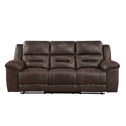 Hazen Dark Brown Reclining Living Room Set from Homelegance - Luna Furniture
