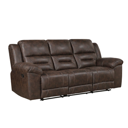 Hazen Dark Brown Reclining Living Room Set from Homelegance - Luna Furniture