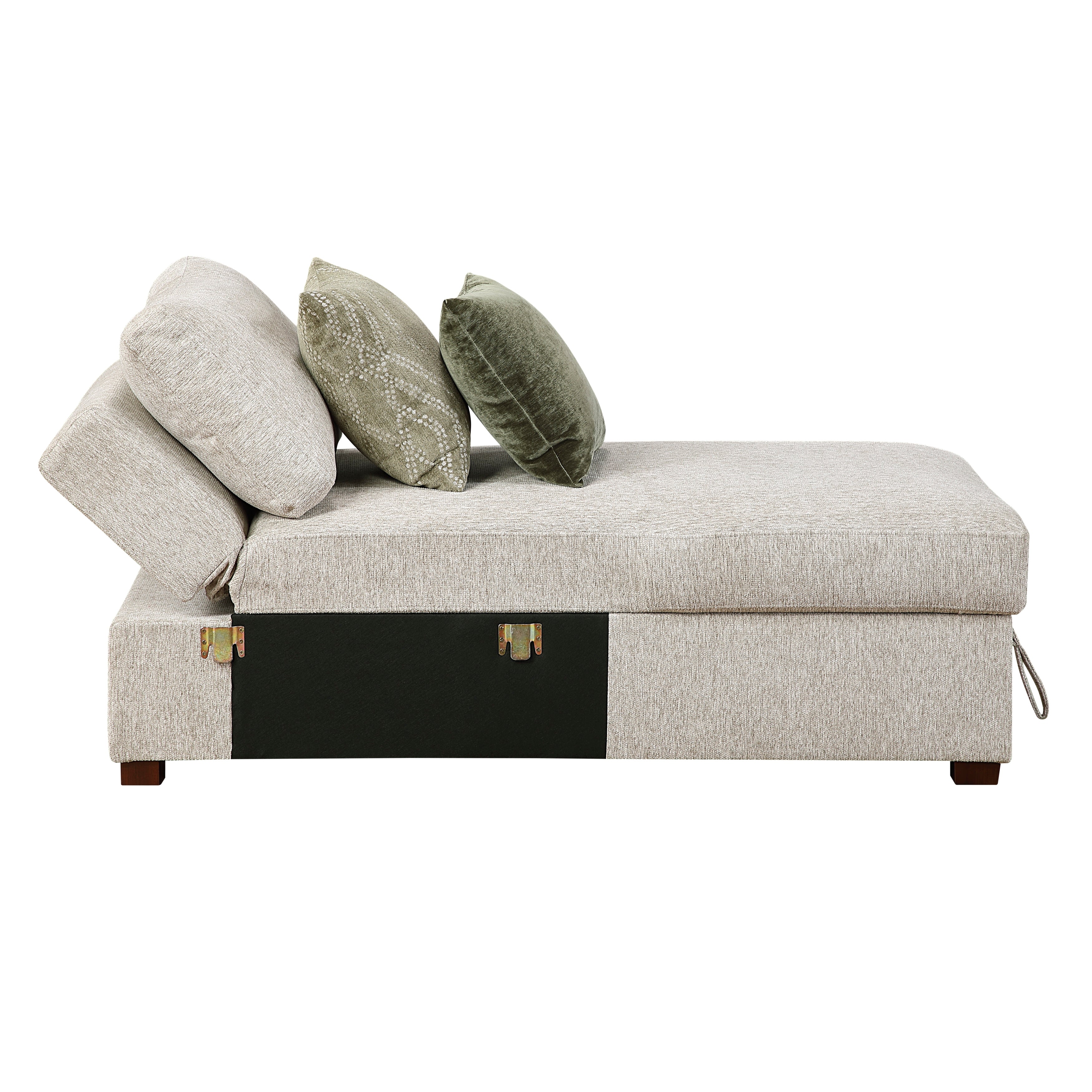 8548-VCCL Armless Convertible Storage Chaise with Click Motion Back - 8548-VCCL
