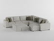 8548BE-2A Armless 2-Seater - 8548BE-2A