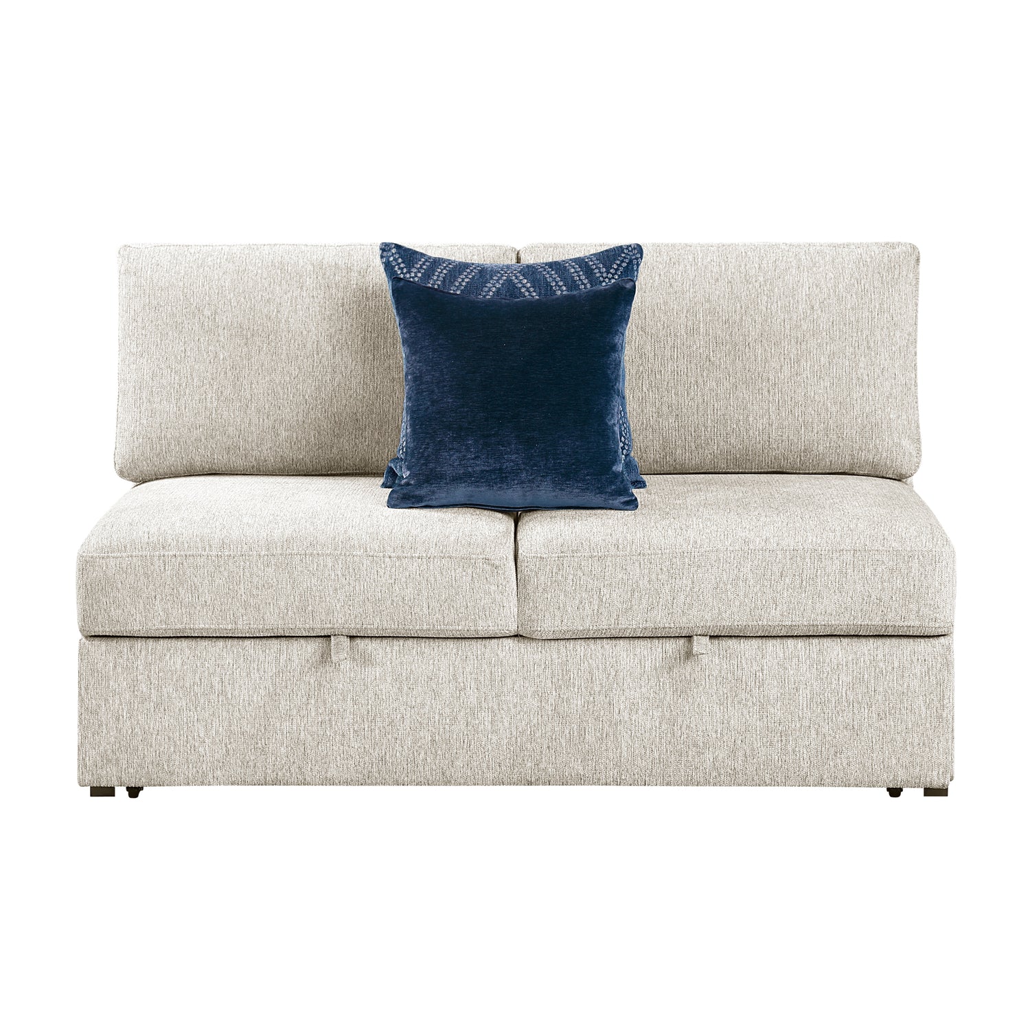 8548BE-2ACL Armless Convertible 2-Seater with Pull-out Bed and Click Motion Back - 8548BE-2ACL