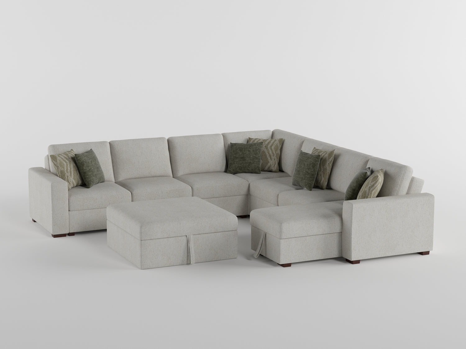 8548BE-2ACL Armless Convertible 2-Seater with Pull-out Bed and Click Motion Back - 8548BE-2ACL