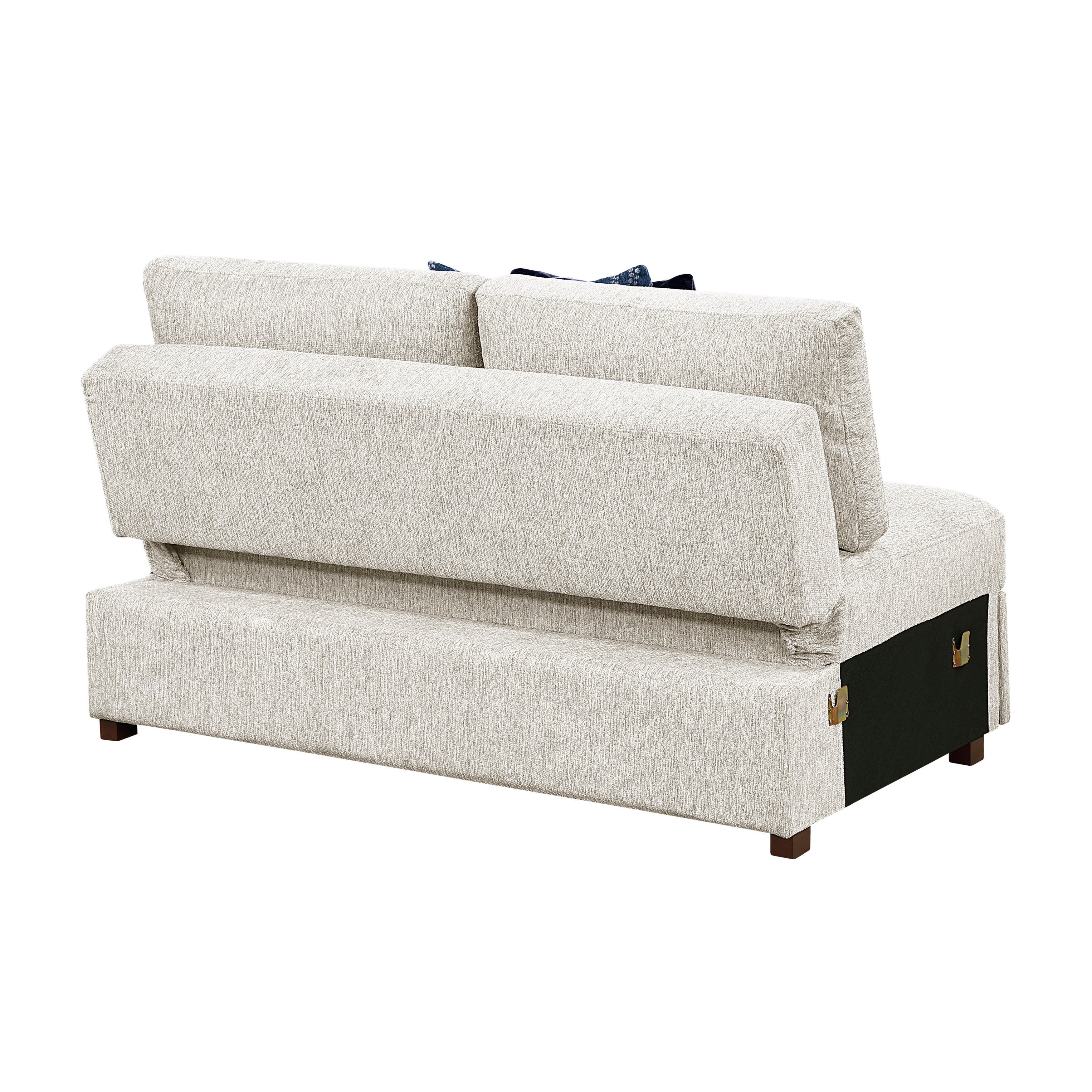 8548BE-2ACL Armless Convertible 2-Seater with Pull-out Bed and Click Motion Back - 8548BE-2ACL