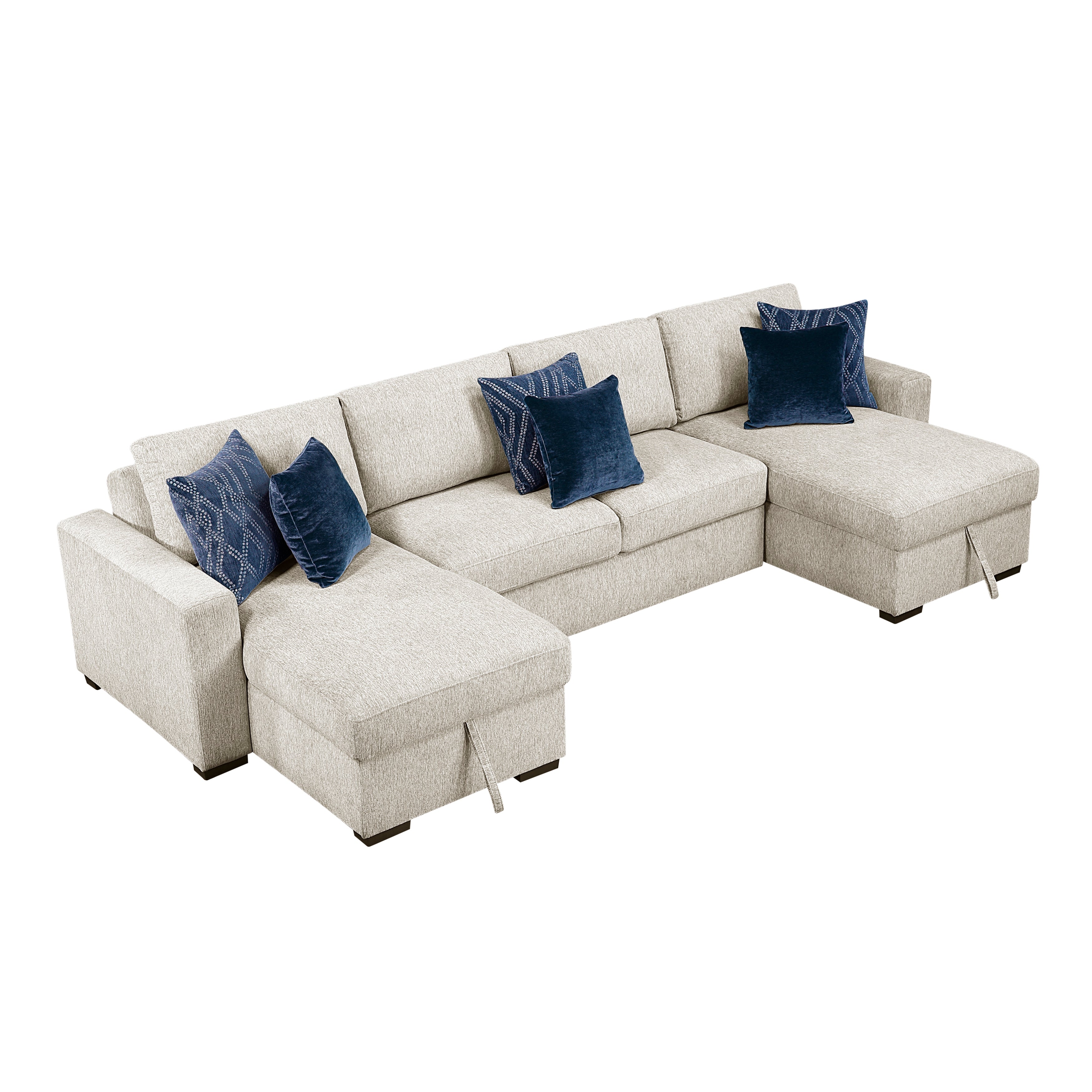 8548BE*42VC2AA (4)3-Piece Sectional with Reversible Chaises and Hidden Storage - 8548BE*42VC2AA