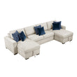 8548BE*42VC2AA (4)3-Piece Sectional with Reversible Chaises and Hidden Storage - 8548BE*42VC2AA