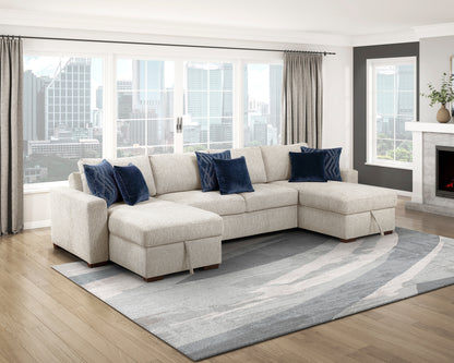 8548BE*42VC2AA (4)3-Piece Sectional with Reversible Chaises and Hidden Storage - 8548BE*42VC2AA