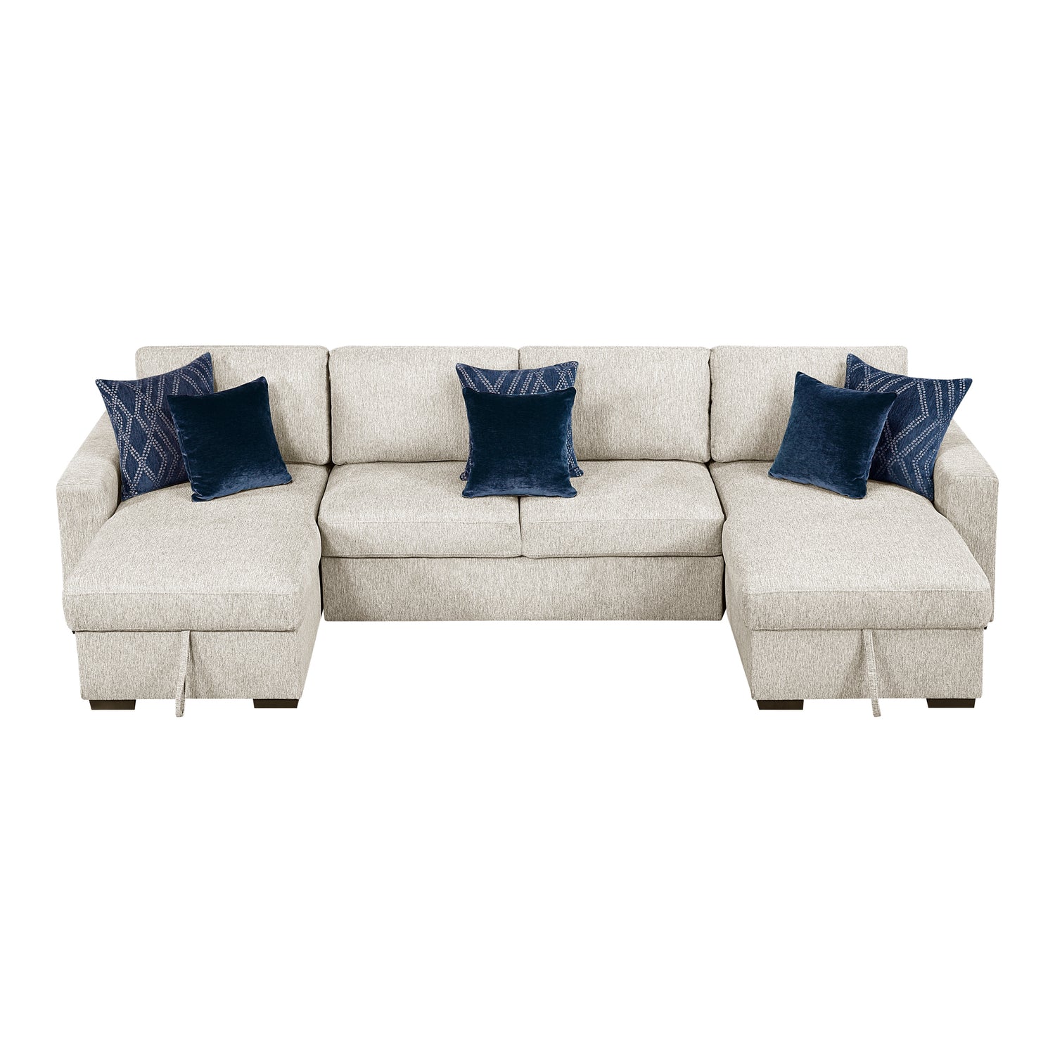 8548BE*42VC2AA (4)3-Piece Sectional with Reversible Chaises and Hidden Storage - 8548BE*42VC2AA