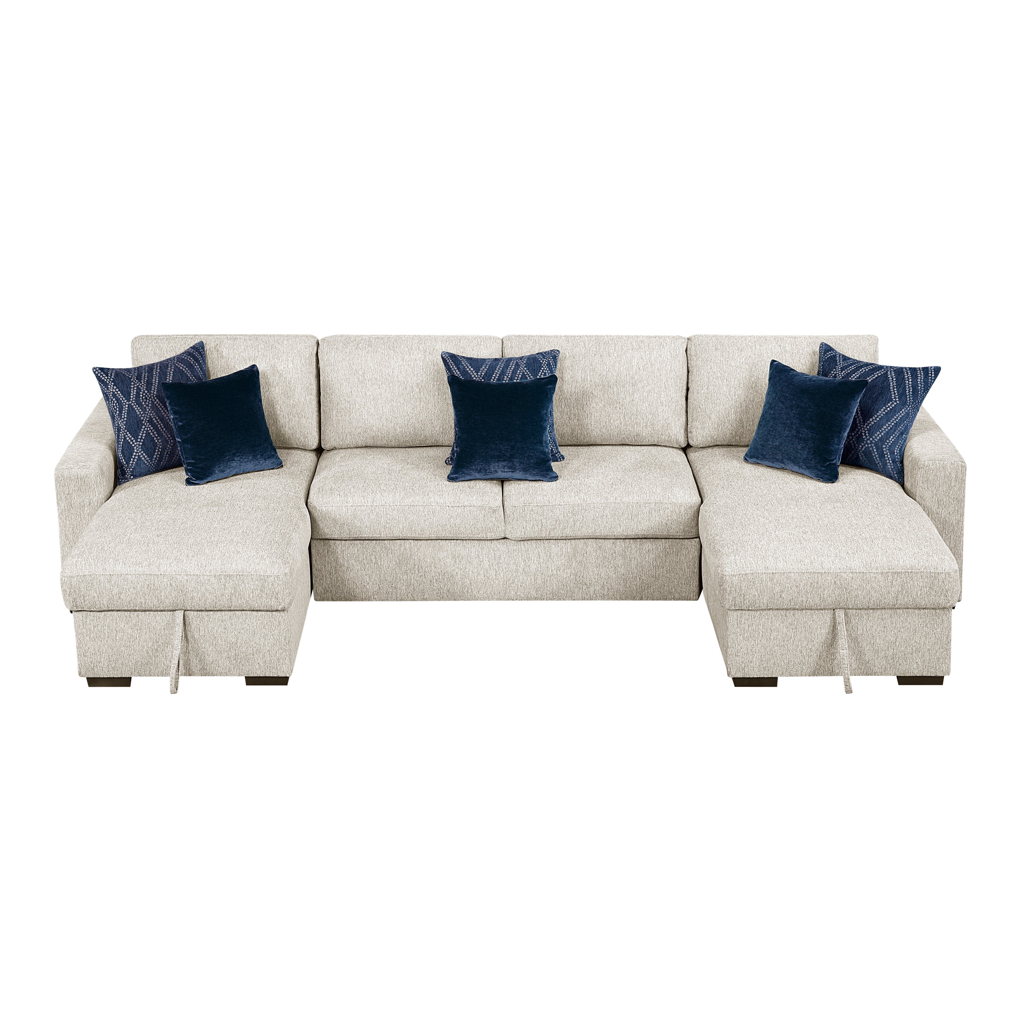 8548BE*42VC2AA (4)3-Piece Sectional with Reversible Chaises and Hidden Storage - 8548BE*42VC2AA