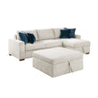8548BE*4VC2AAOT (4)3-Piece Sectional with Reversible Chaise, Hidden Storage and Ottoman - 8548BE*4VC2AAOT