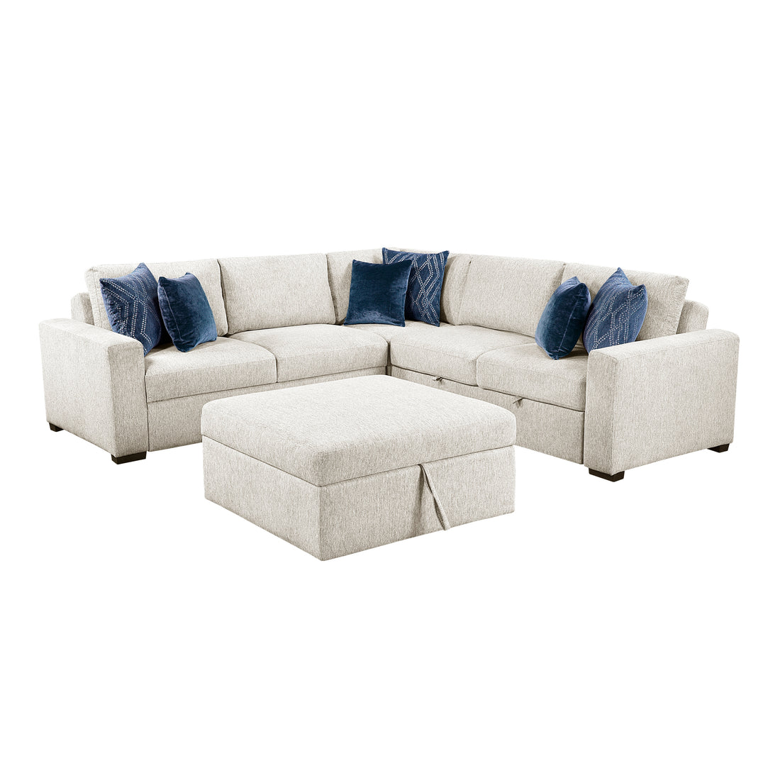 8548BE*52ACLCR2AAOT (5)4-Piece Sectional with Pull-out Bed and Ottoman - 8548BE*52ACLCR2AAOT