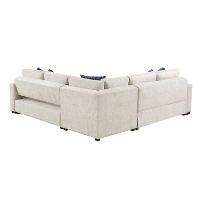 8548BE*52ACLCR2AAOT (5)4-Piece Sectional with Pull-out Bed and Ottoman - 8548BE*52ACLCR2AAOT
