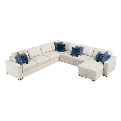 8548BE*6VCCR22AACA (6)5-Piece Sectional with Reversible Chaise and Hidden Storage - 8548BE*6VCCR22AACA