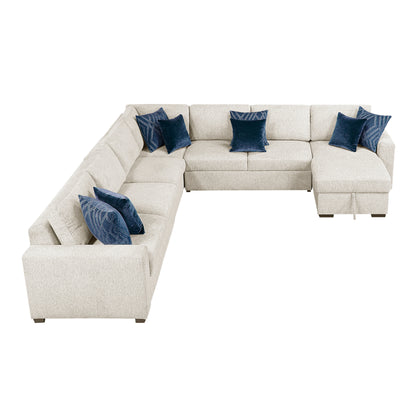8548BE*6VCCR22AACA (6)5-Piece Sectional with Reversible Chaise and Hidden Storage - 8548BE*6VCCR22AACA