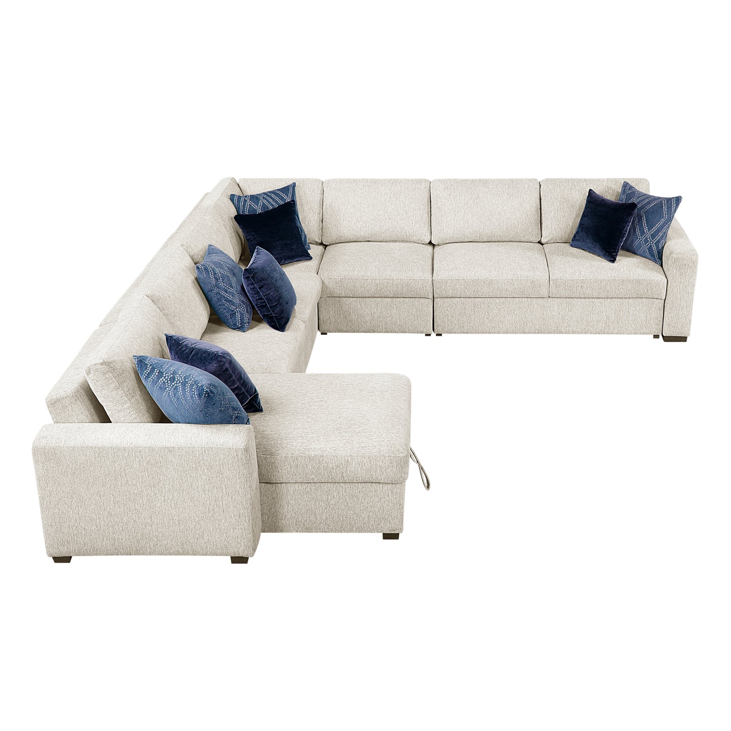 8548BE*6VCCR22AACA (6)5-Piece Sectional with Reversible Chaise and Hidden Storage - 8548BE*6VCCR22AACA