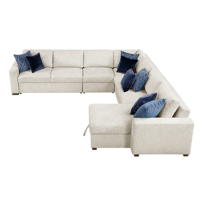 8548BE*6VCCR22AACA (6)5-Piece Sectional with Reversible Chaise and Hidden Storage - 8548BE*6VCCR22AACA