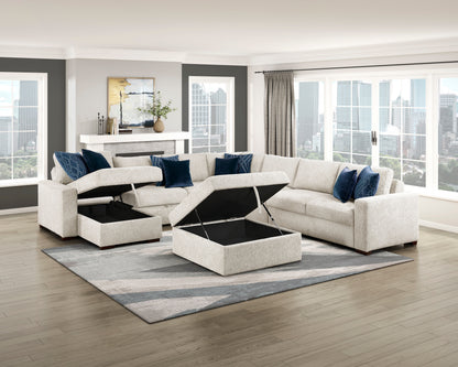 8548BE-OT Storage Ottoman with Casters - 8548BE-OT
