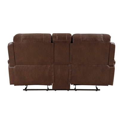 Newnan Brown Double Reclining Living Room Set from Homelegance - Luna Furniture