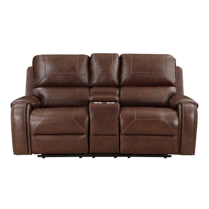 Newnan Brown Double Reclining Living Room Set from Homelegance - Luna Furniture