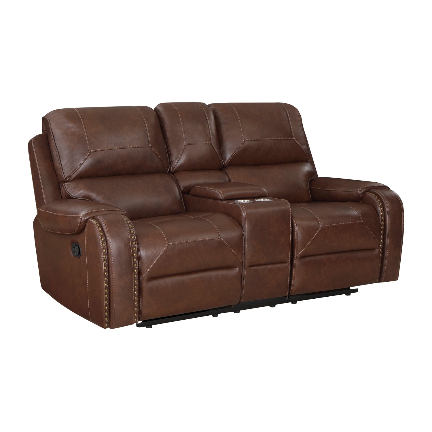 Newnan Brown Double Reclining Living Room Set from Homelegance - Luna Furniture