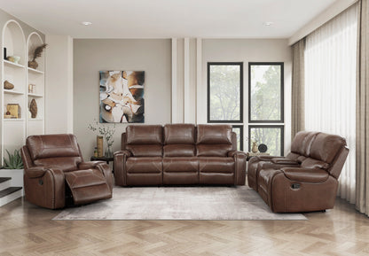 Newnan Brown Double Reclining Living Room Set from Homelegance - Luna Furniture