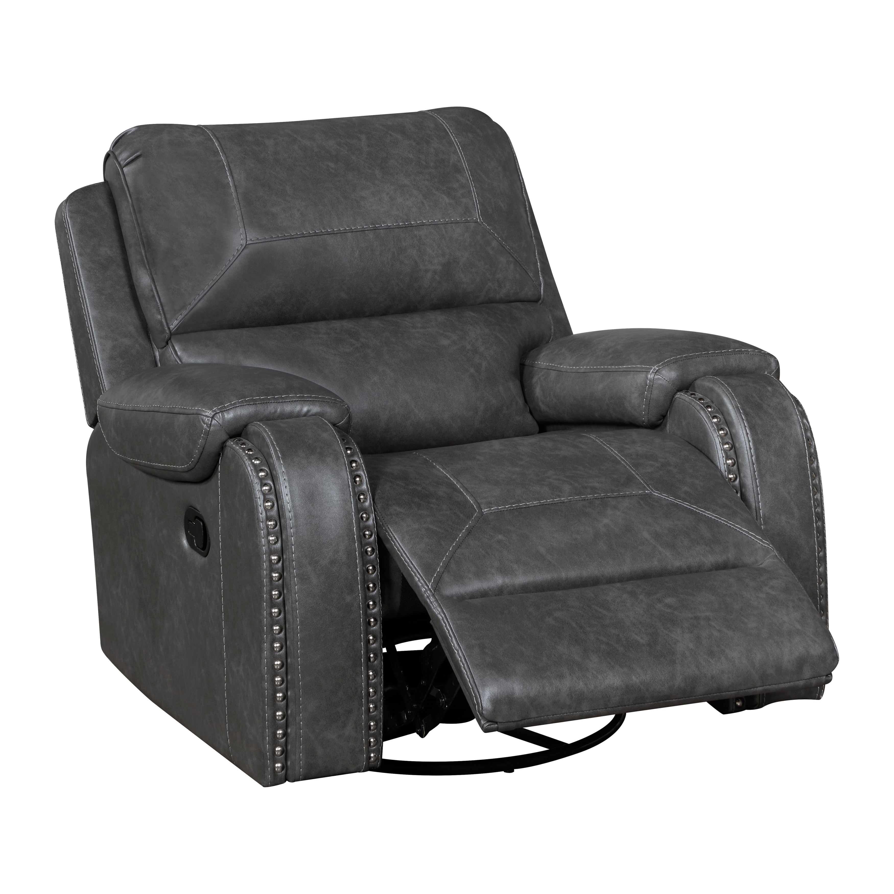 Newnan Gray Double Reclining Living Room Set from Homelegance - Luna Furniture