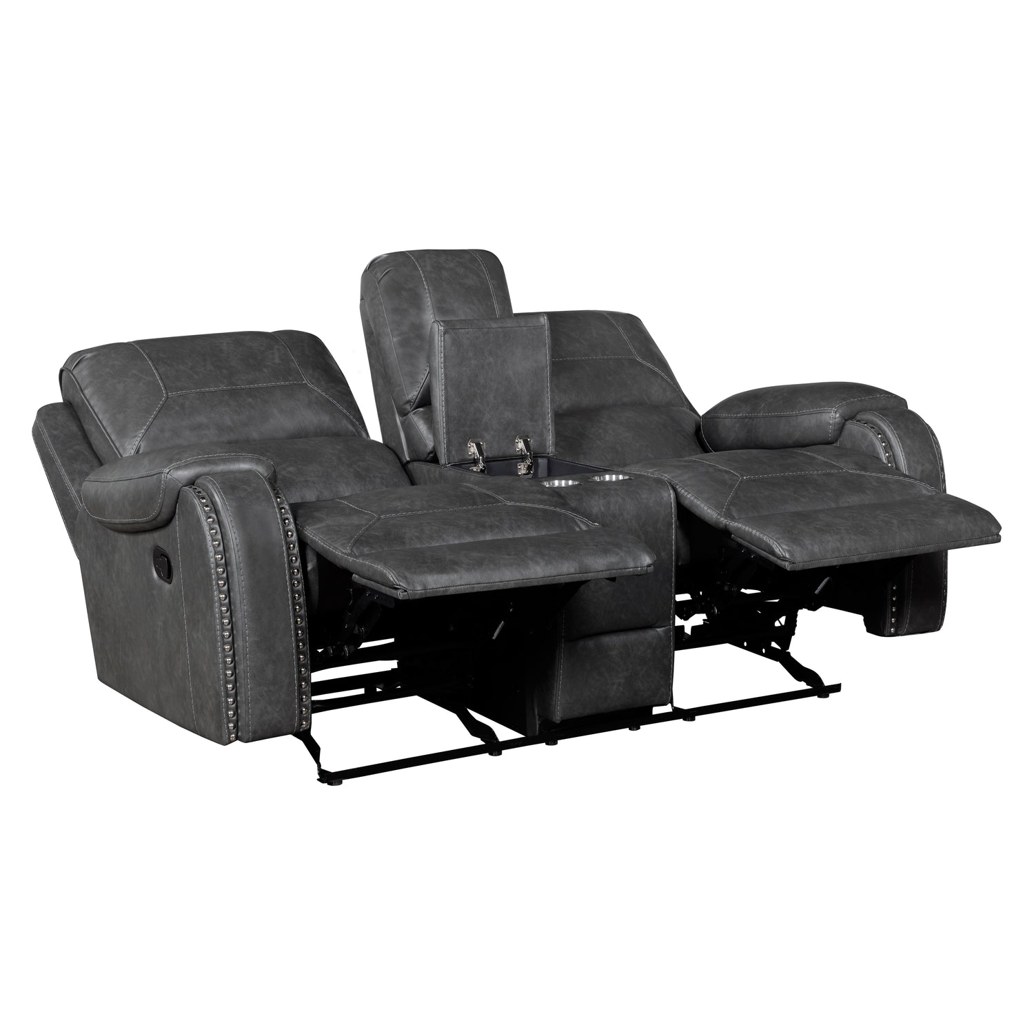 8549GRY*2 2pc Set: Sofa, Love - 8549GRY*2