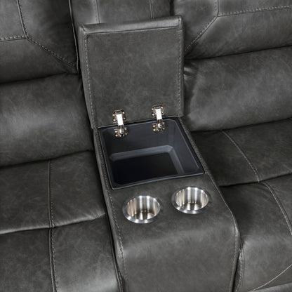 8549GRY*2 2pc Set: Sofa, Love - 8549GRY*2