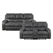 8549GRY*2 2pc Set: Sofa, Love - 8549GRY*2