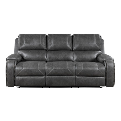 8549GRY*2 2pc Set: Sofa, Love - 8549GRY*2