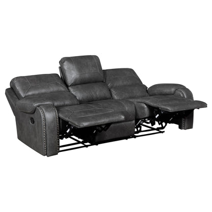 8549GRY*2 2pc Set: Sofa, Love - 8549GRY*2