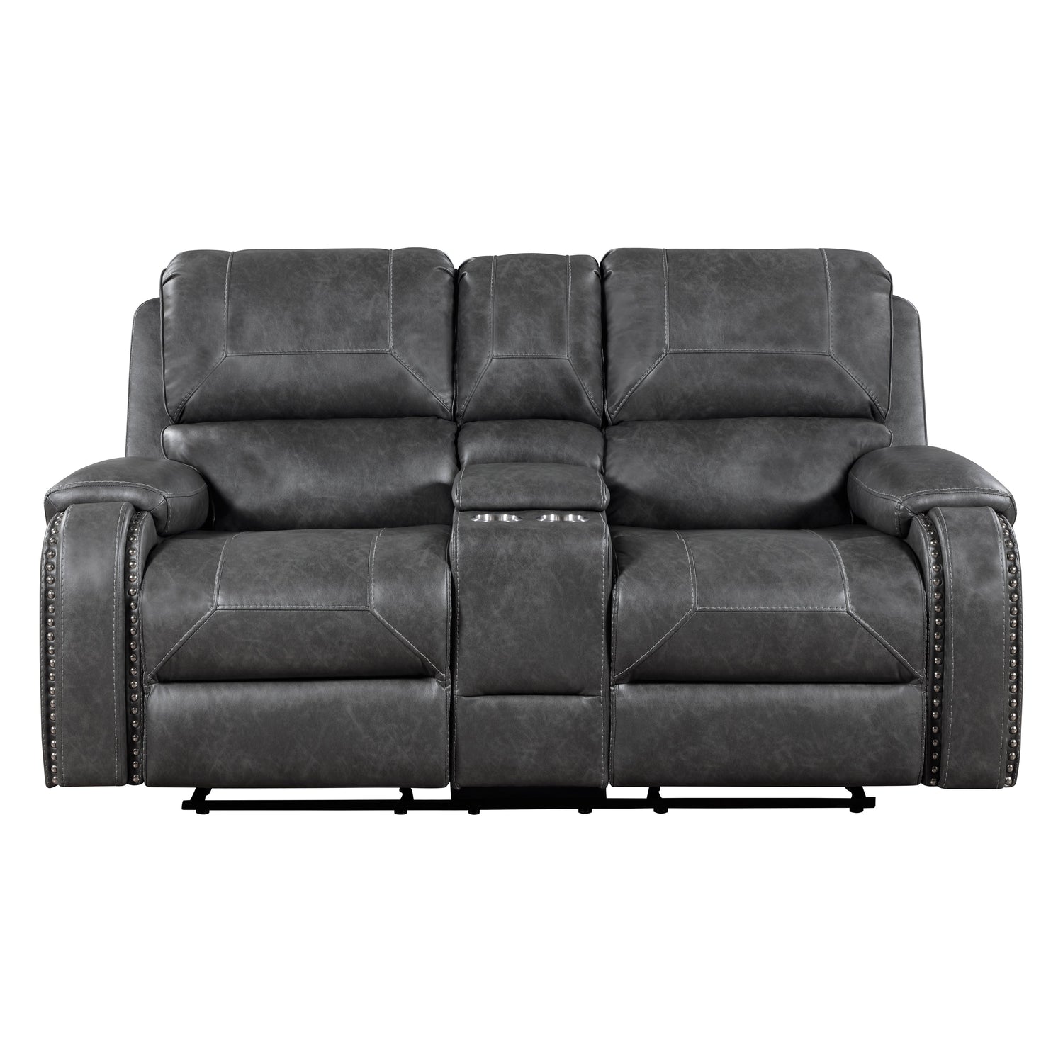 Newnan Gray Double Reclining Living Room Set from Homelegance - Luna Furniture