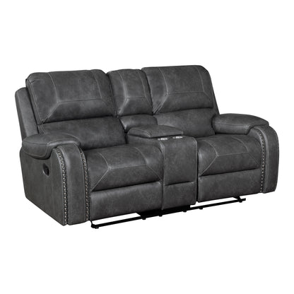 8549GRY*2 2pc Set: Sofa, Love - 8549GRY*2