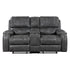 8549GRY-2 DOUBLE GLIDER RECLINING LOVE SEAT WITH CENTER CONSOLE, RECEPTACLES AND USB PORTS - 8549GRY-2