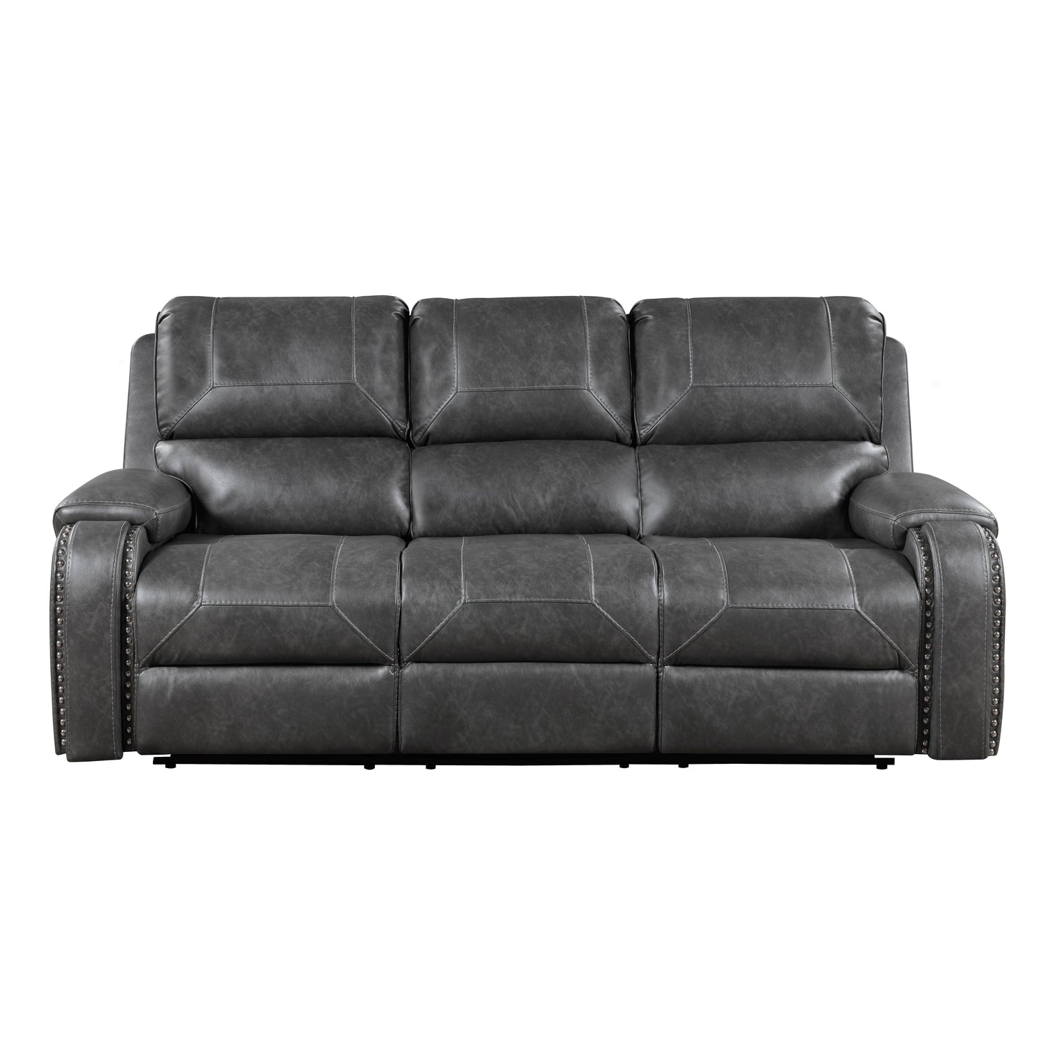 Newnan Gray Double Reclining Living Room Set from Homelegance - Luna Furniture