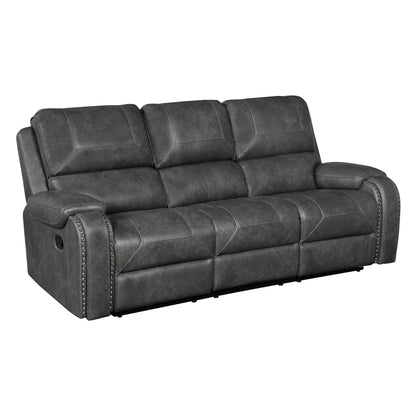 Newnan Gray Double Reclining Living Room Set from Homelegance - Luna Furniture