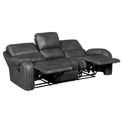 Newnan Gray Double Reclining Living Room Set from Homelegance - Luna Furniture