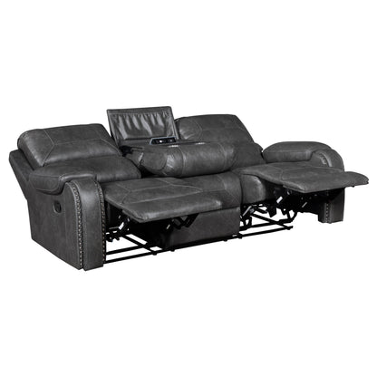 Newnan Gray Double Reclining Living Room Set from Homelegance - Luna Furniture