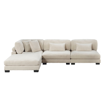 8555BE*2AC1CROT (4)4-Piece Modular Sectional with Ottoman - 8555BE*2AC1CROT