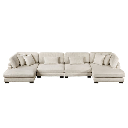 8555BE*2AC2VC (4)4-Piece Modular Sectional with Reversible Chaise - 8555BE*2AC2VC