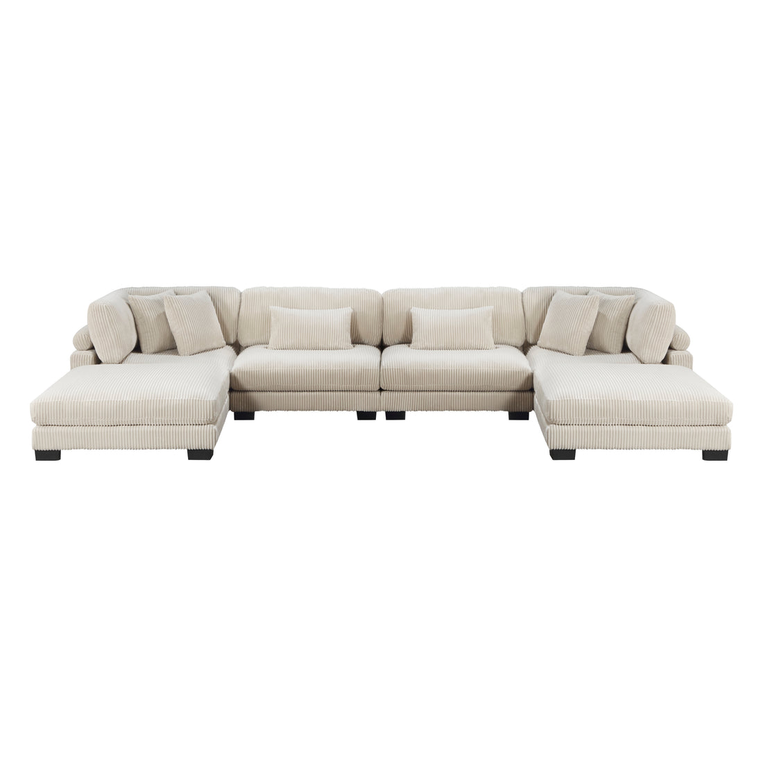 8555BE*2CR2AC2OT (6)6-Piece Modular Sectional with Ottomans - 8555BE*2CR2AC2OT