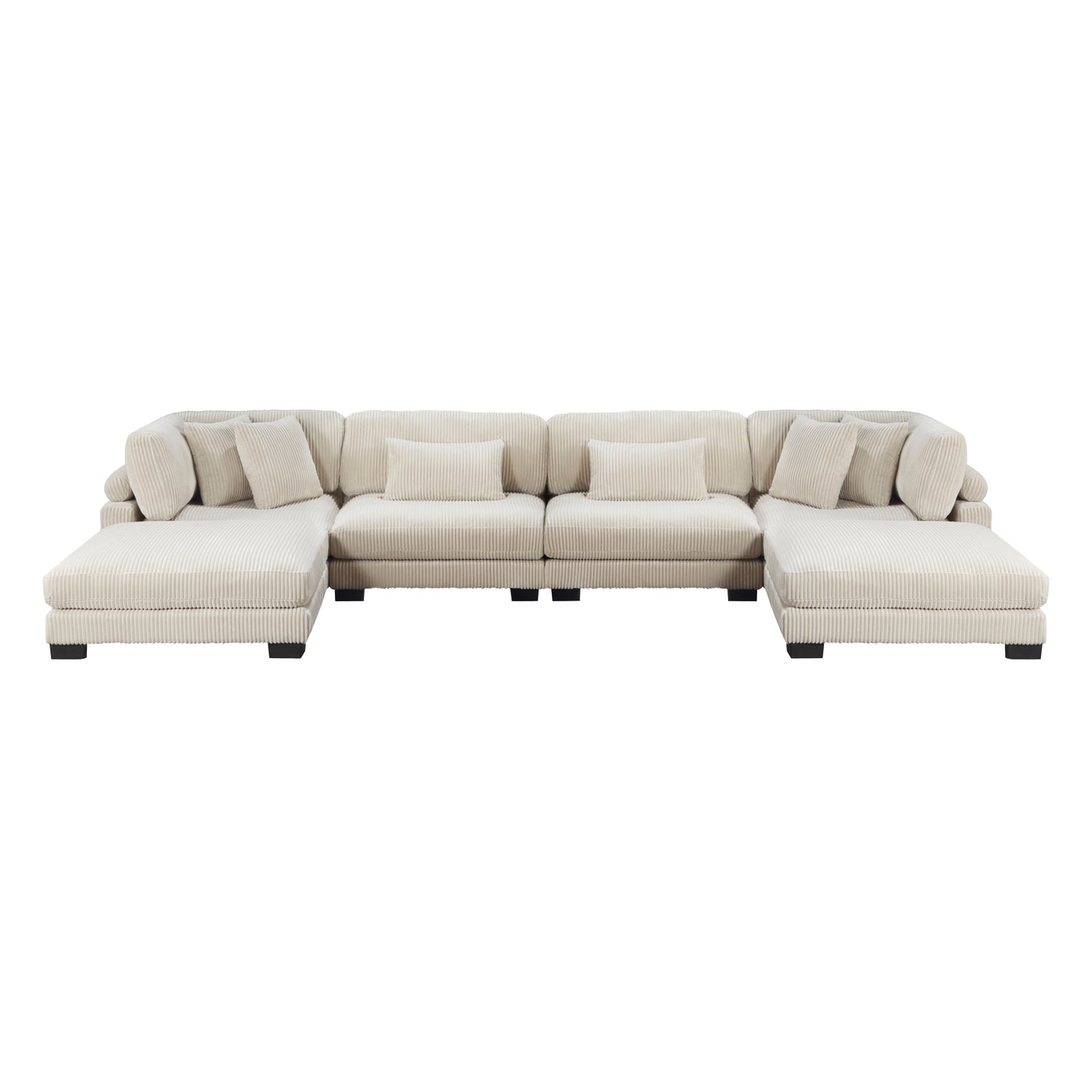 8555BE*2CR2AC2OT (6)6-Piece Modular Sectional with Ottomans - 8555BE*2CR2AC2OT