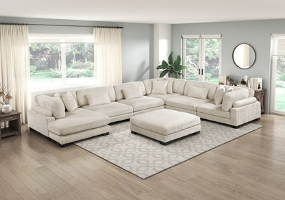8555BE*2CR3ACVCOT (7)7-Piece Modular Sectional with Reversible Chaise and Ottoman - 8555BE*2CR3ACVCOT