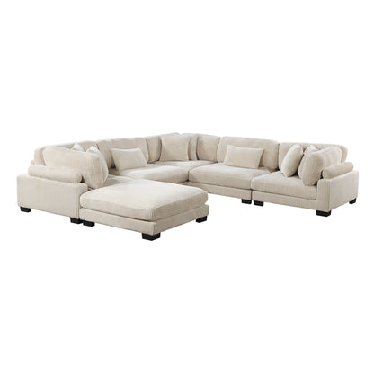 8555BE*3CR2ACOT (6)6-Piece Modular Sectional with Ottoman - 8555BE*3CR2ACOT